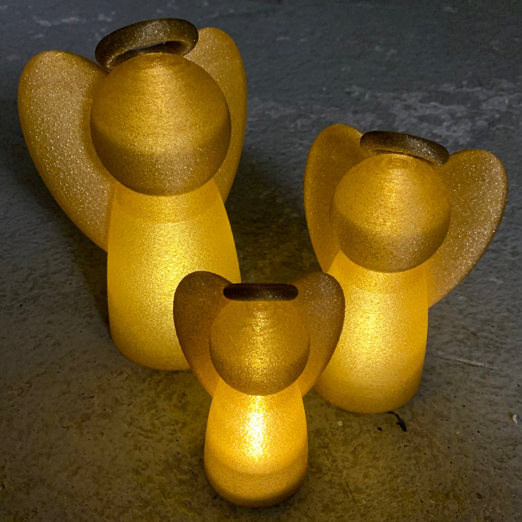 3D-printede Engle – Sæt med 3 stk. (Dansk design)