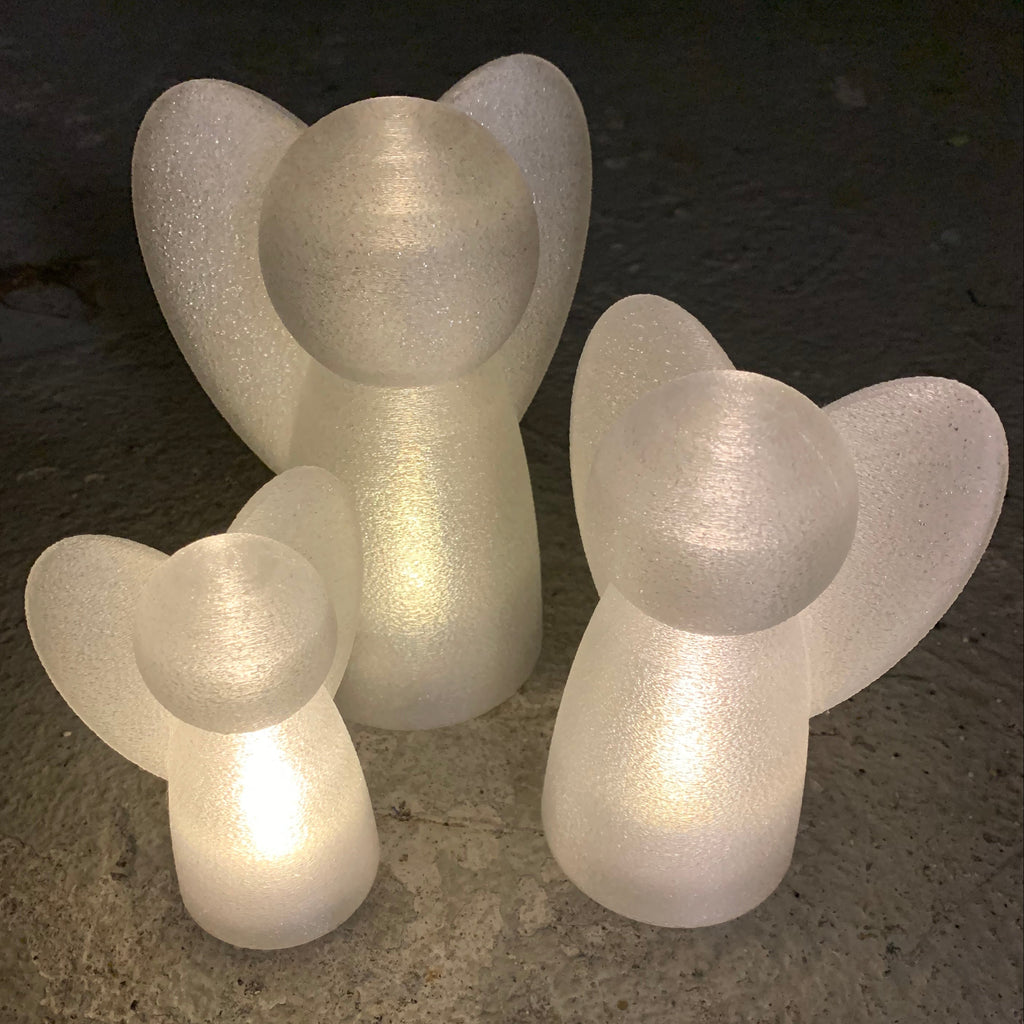 3D-printede Engle – Sæt med 3 stk. (Dansk design)