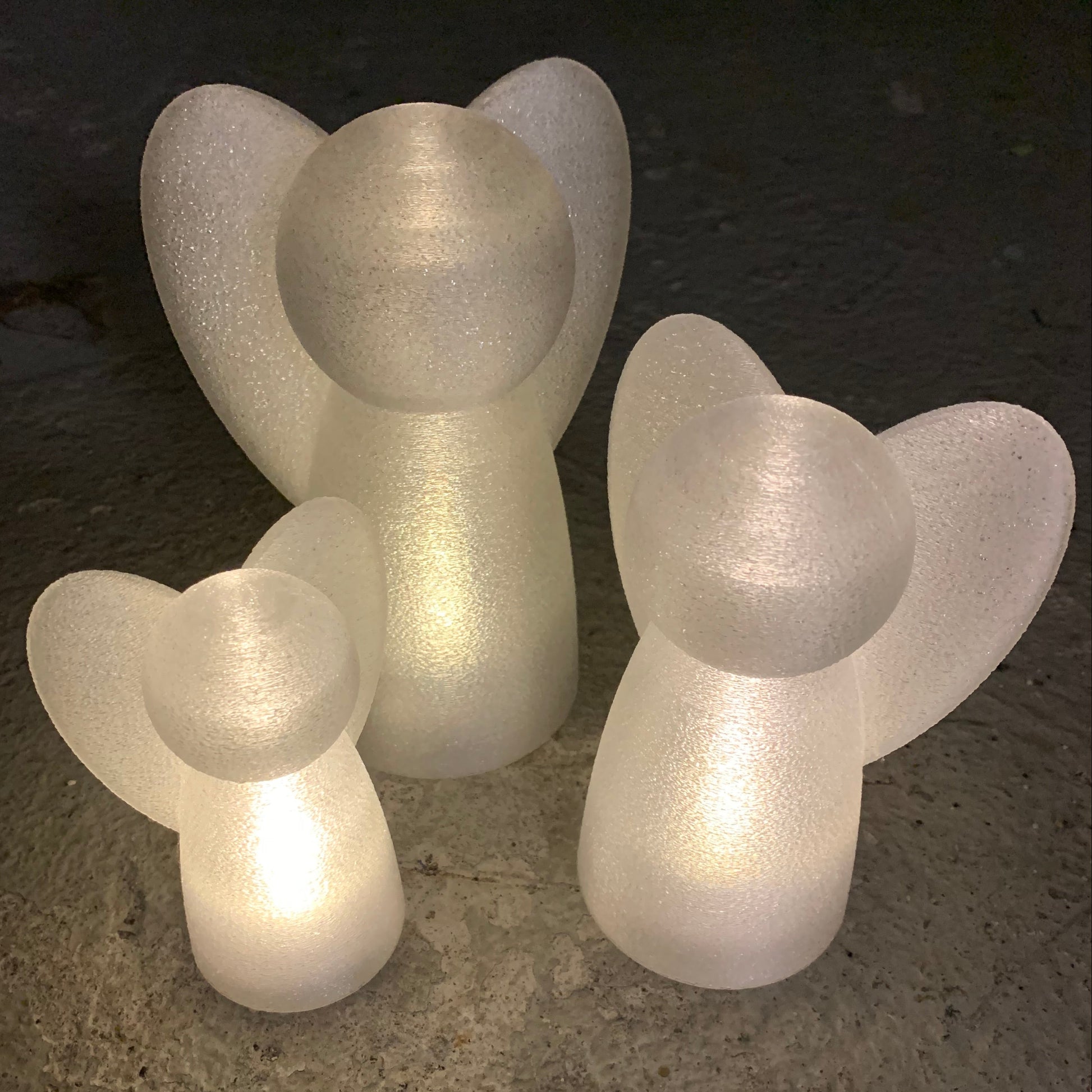 3D-printede Engle – Sæt med 3 stk. (Dansk design)