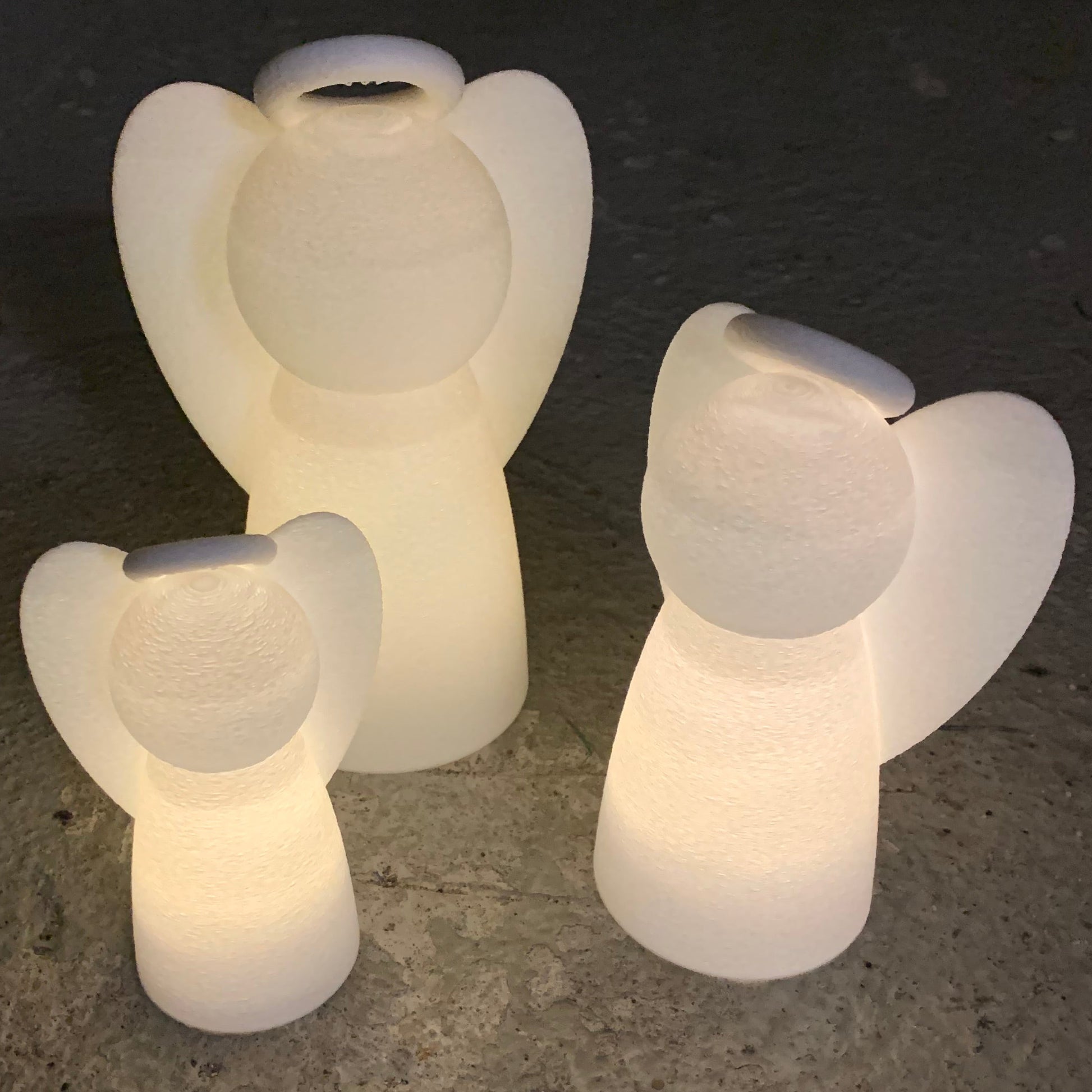 3D-printede Engle – Sæt med 3 stk. (Dansk design)