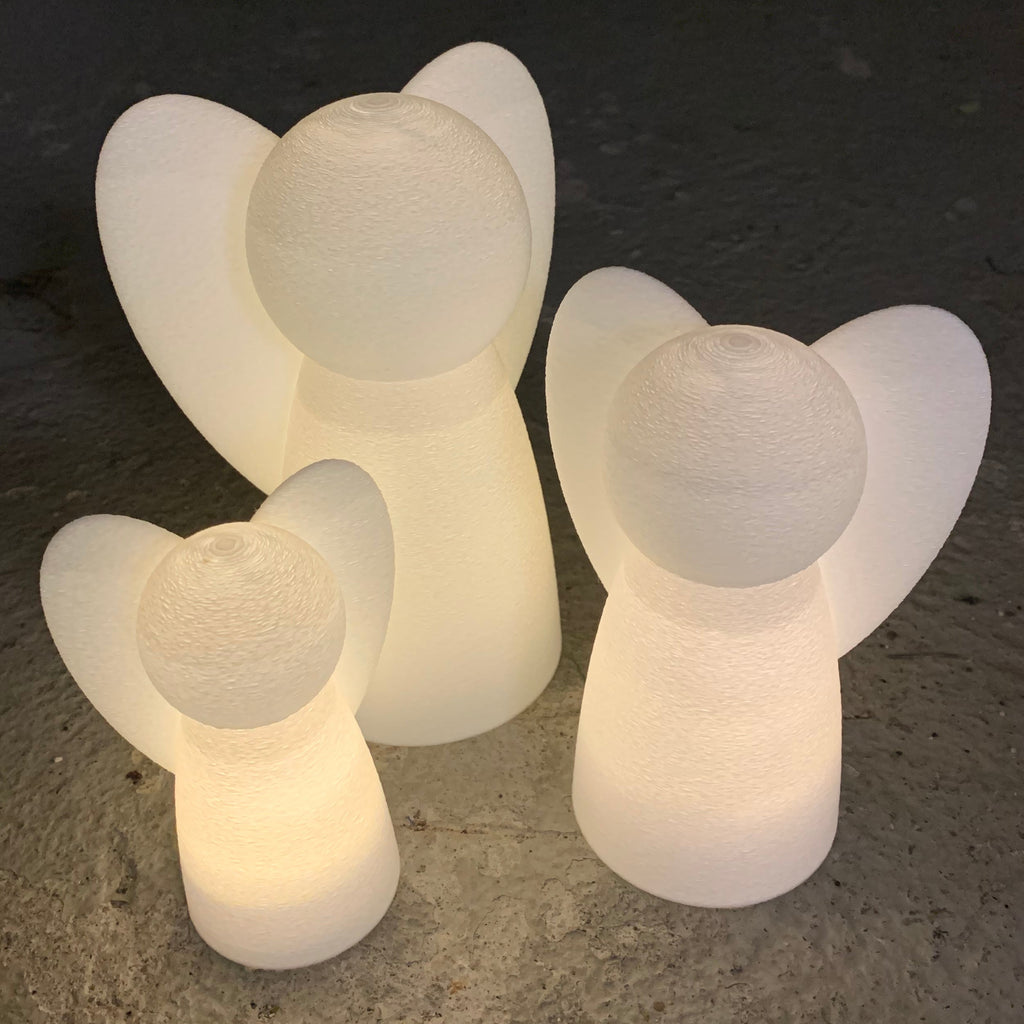 3D-printede Engle – Sæt med 3 stk. (Dansk design)