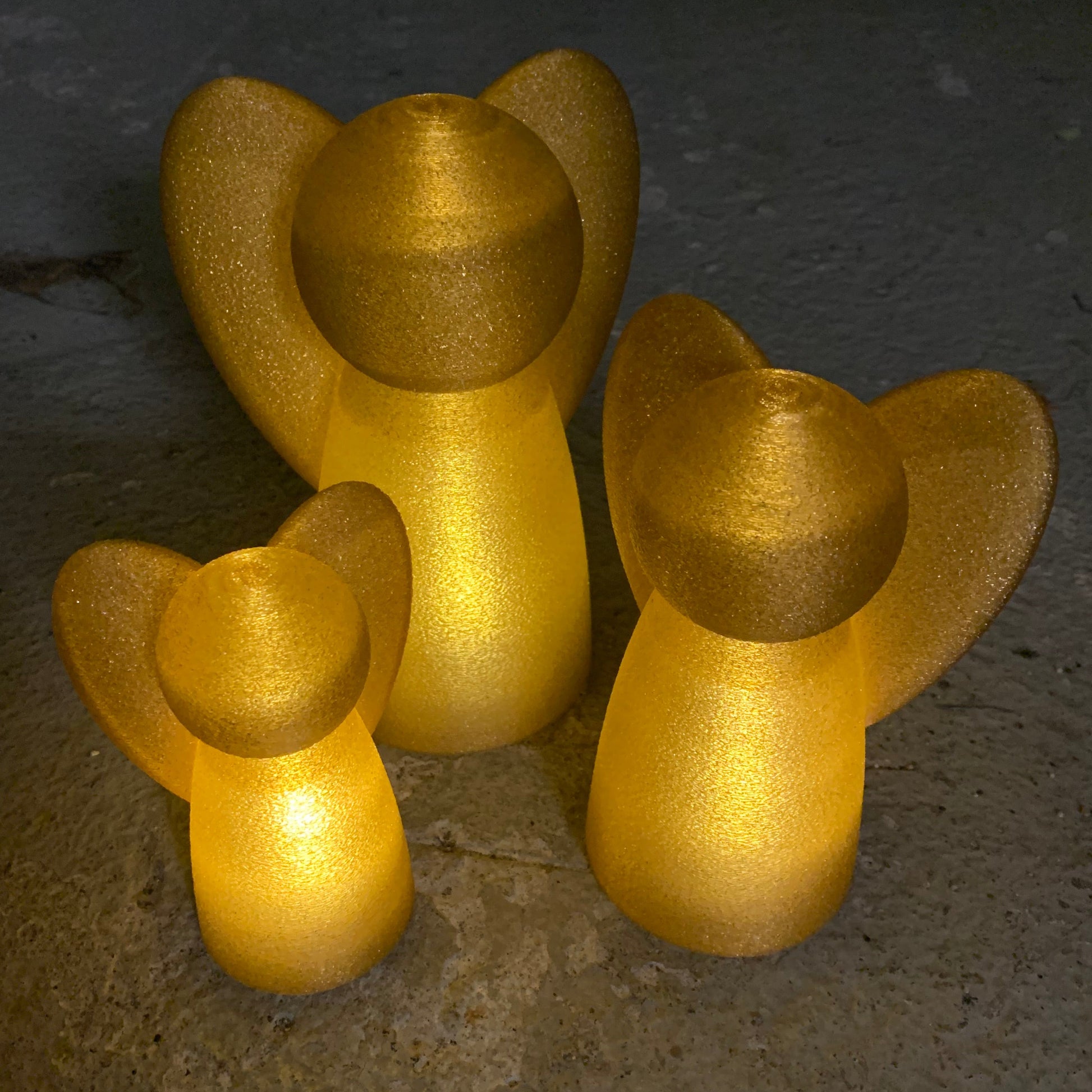 3D-printede Engle – Sæt med 3 stk. (Dansk design)