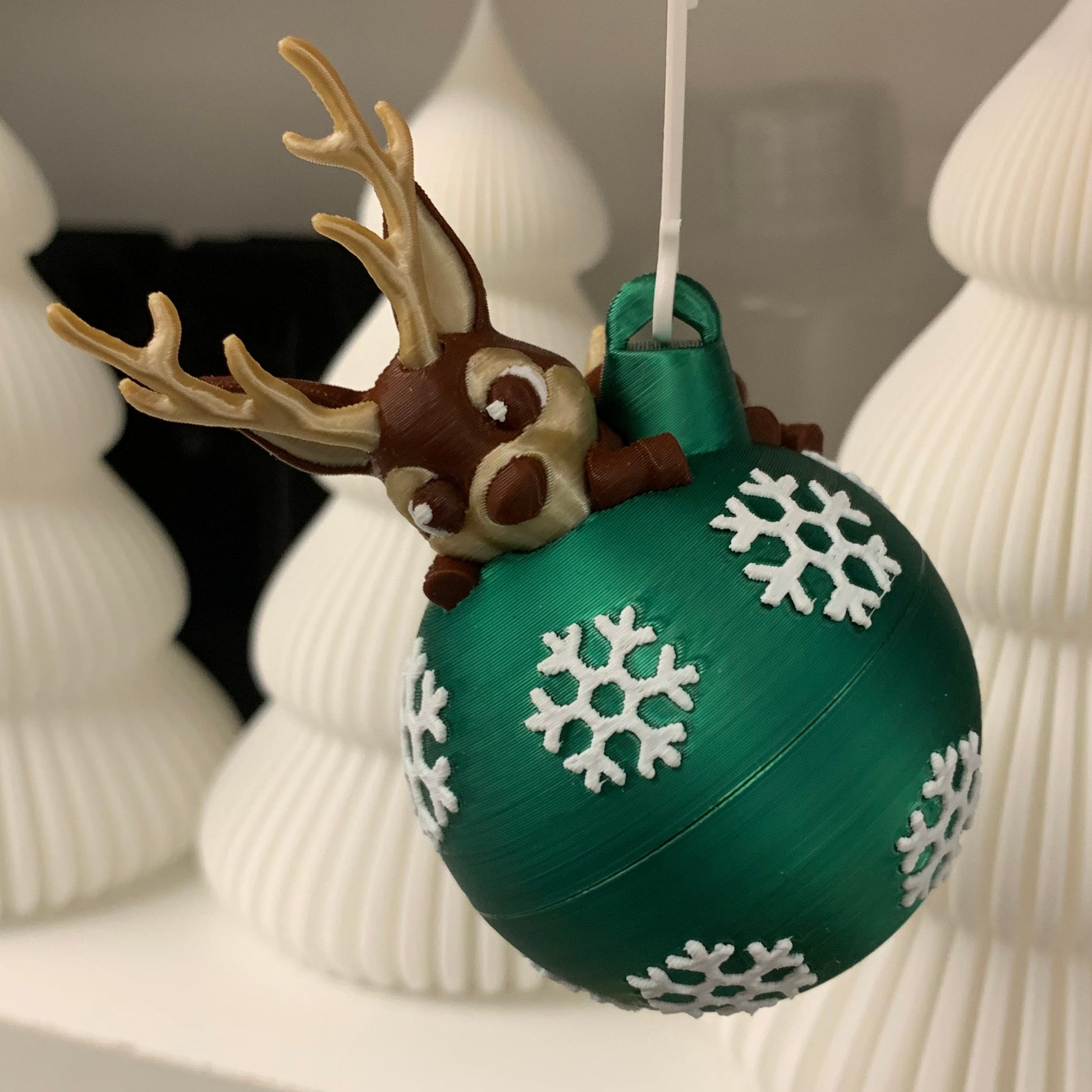 Julekugle med Rensdyr – 3D-printet pynt