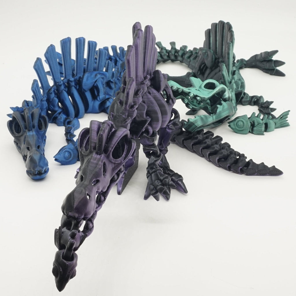 3D-Printet Spinosaurus – 11 cm Høj med Sjov Fisk