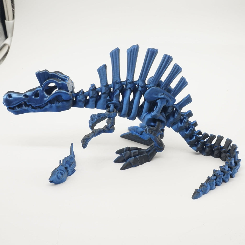 3D-Printet Spinosaurus – 11 cm Høj med Sjov Fisk