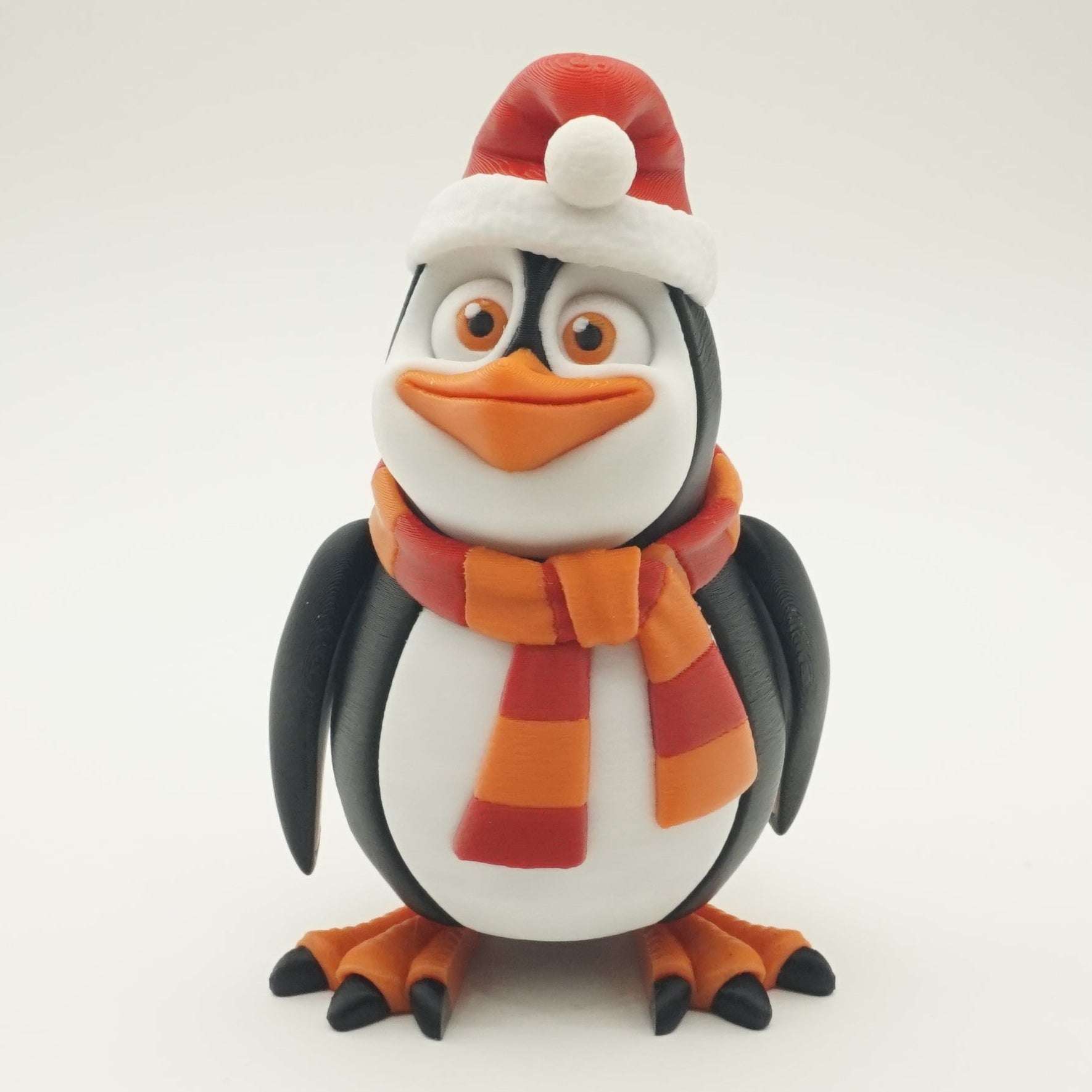 Jule Pingvin – 3D-printet Figur (12 cm)