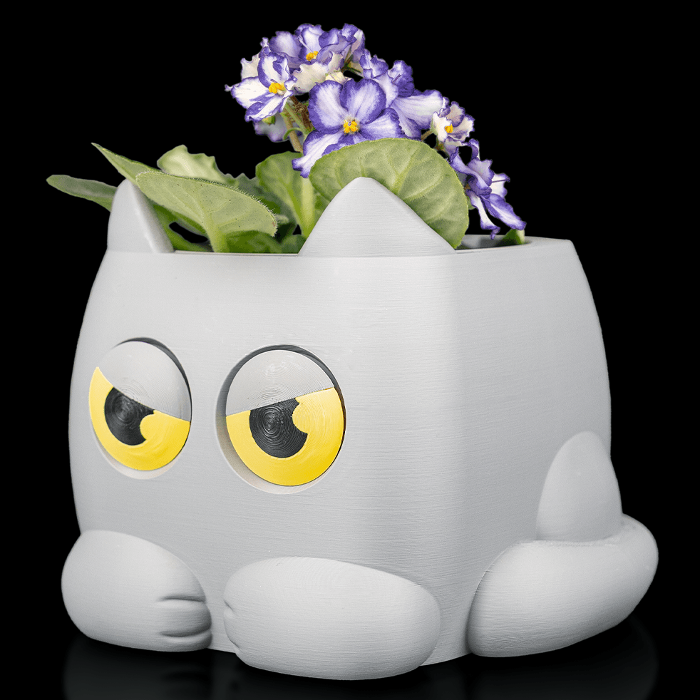 Grumpy Kitty Selv-vandende Blomsterpotte